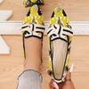 Scarpe da donna in maglia slip-on grandi: Scarpe basse a punta per Primavera/Autunno con Fiocco, Calzature Casual da Guida