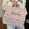 New Retro Leopard Print Large-capacity Backpack Women's Bag High-value Fashion Commuter Bag Short Trip Backpack Schoolbag