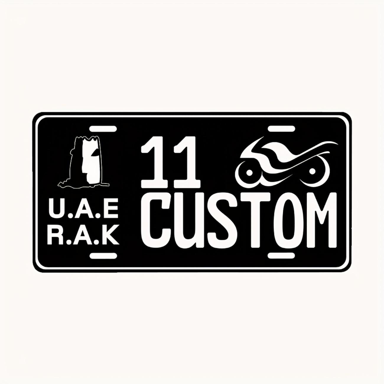 

Personalized Custom Ras Al Khaimah Style Replica Aluminum Tin Sign Custom Text Car Home Wall Decor червоний