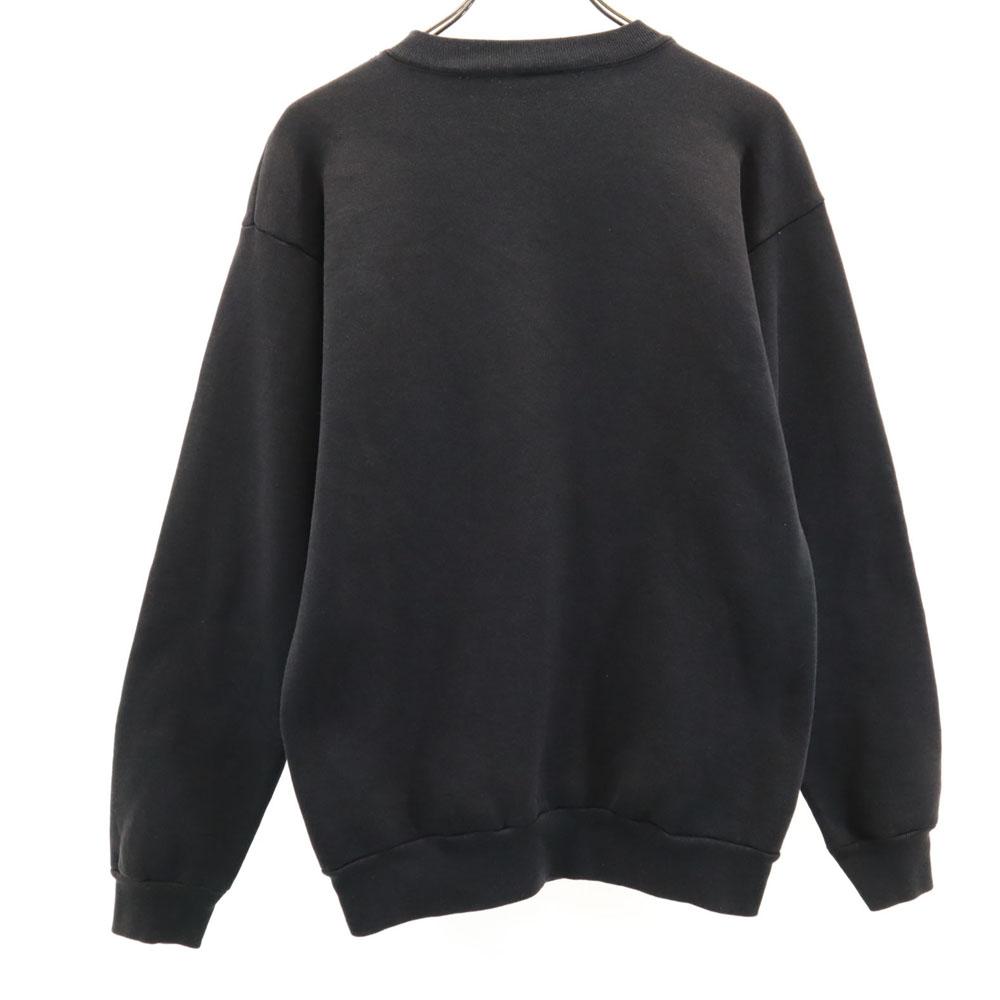 TULTEX 90s Old Print Long sleeve trainer L Black series sweat Men's Used