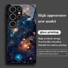 Star Track gehard glazen telefoonhoes geschikt voor Samsung Galaxy S26 S25 S24 S23 S22 S20 FE/Ultra/Plus anti-val achterkant