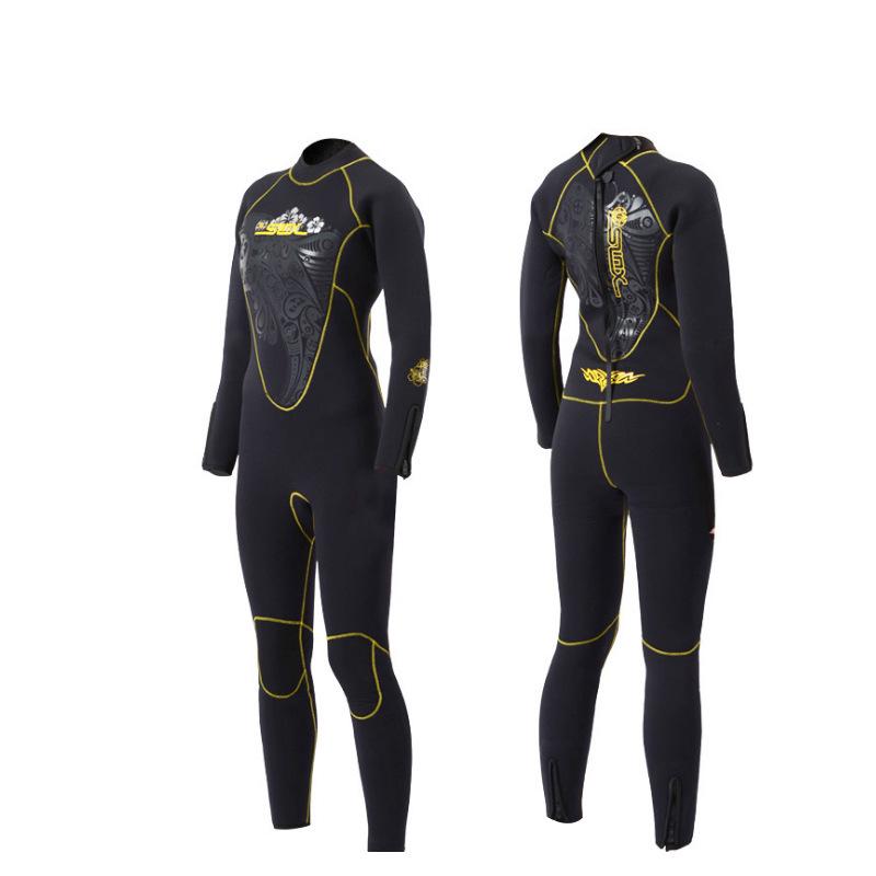 Women's 5mm Thickened Serelex SLINX Wetsuit with Zippered Pant Mouth and Fleece Lining