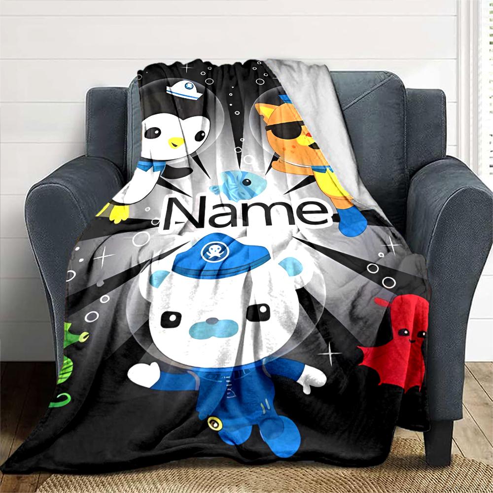 Customiz Name Personality Octonauts Blanket Soft &Warm Sofa Office Bed Travel Lunch Break Blanket, Gift Suitable All Seasons