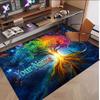 Tree of Life Theme Soft Crystal Velvet Rug Custom Name & Text Print Non Slip Floor Rug for Bedroom Living Room