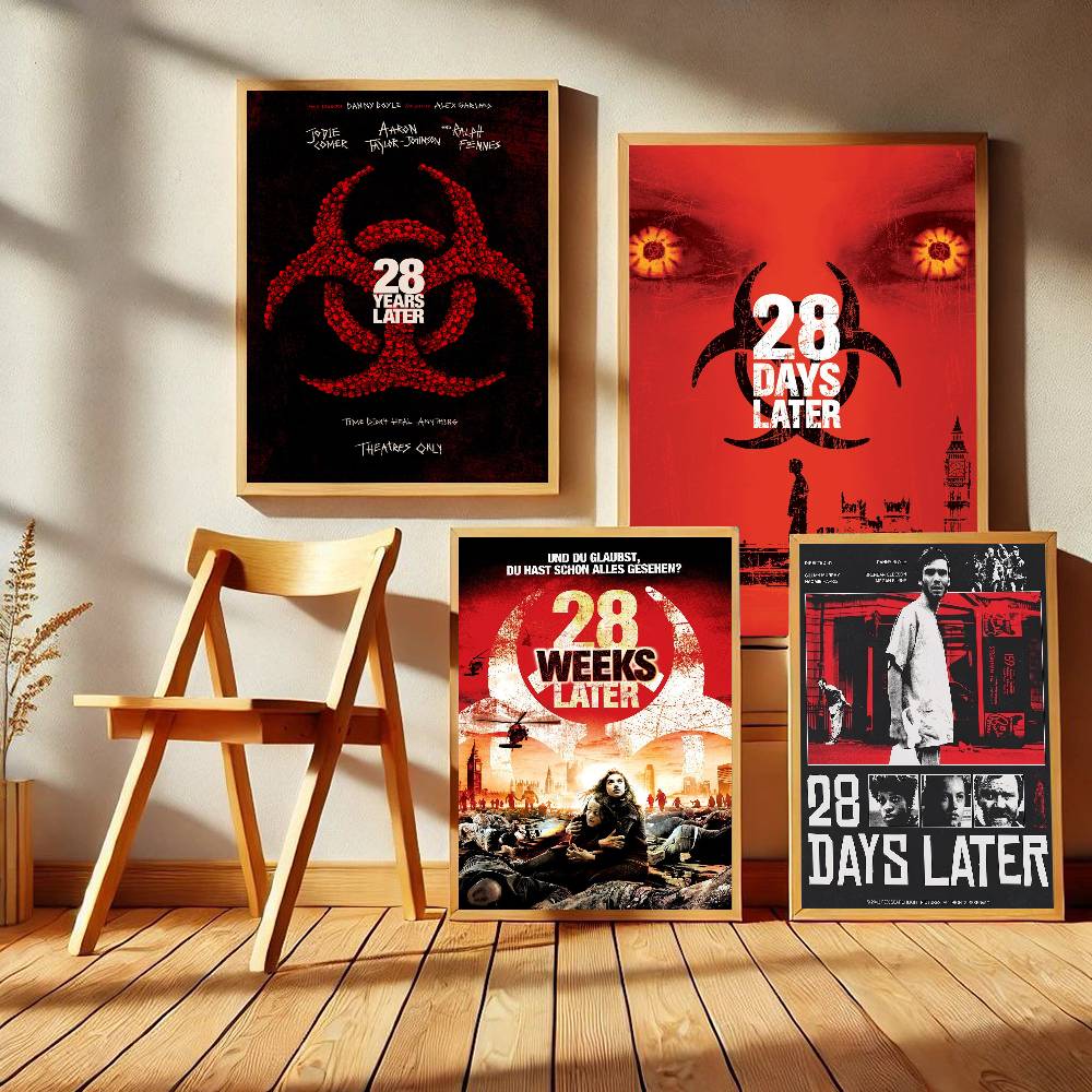 Movie Trror 28 Days Later Movie Sticky Posters Vintage Room Bar Cafe Decor Nordic Home Decor