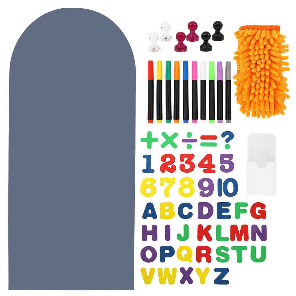 Adesivo Murale Magnetico ad Arco 40x18"/39.3x17.5" Adesivo Magnetico ad Arco Autoadesivo Adesivo Murale Graffiti Magnete Lavagna Magnetica per Bambini