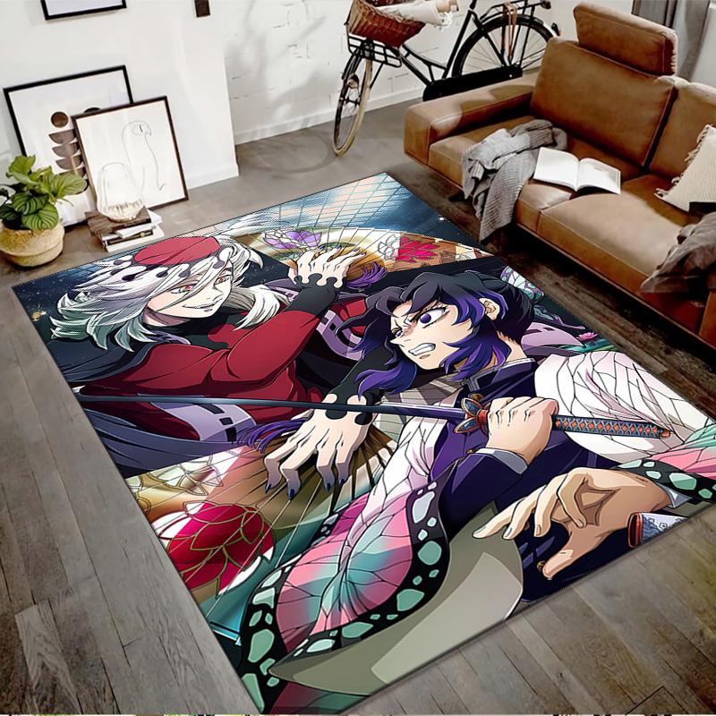 1pc Demon Slayer3 Design Printed Area Rug Carpet for Bedroom Living Room Home Decor Rugs Mat Non Slip Mat Rug for Bedside