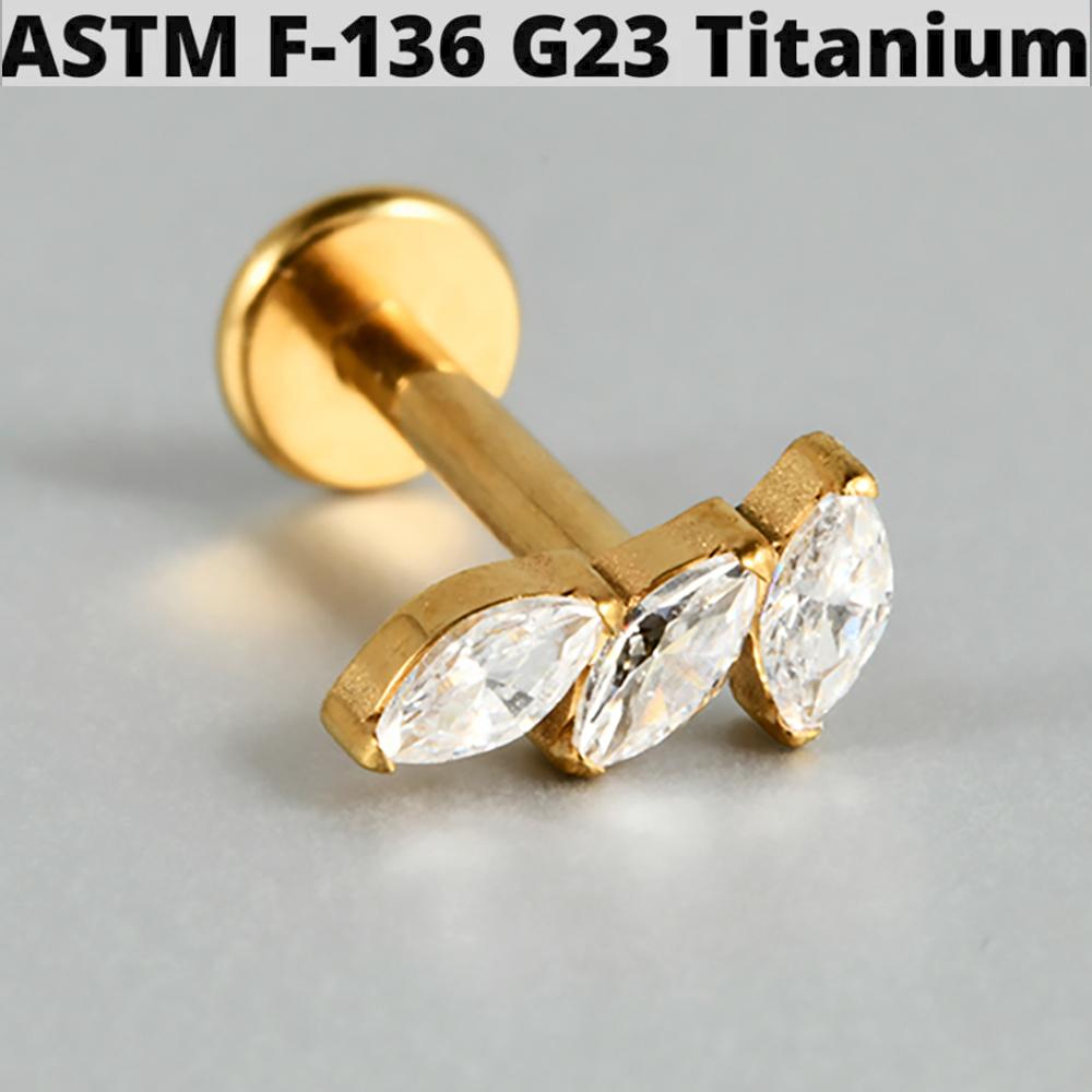 1PC G23 Titanium Butterfly Internal Thread Labret Lip Rings Cross Snake Ear Cartilage Tragus Helix Earring Lobe Piercing Jewelry