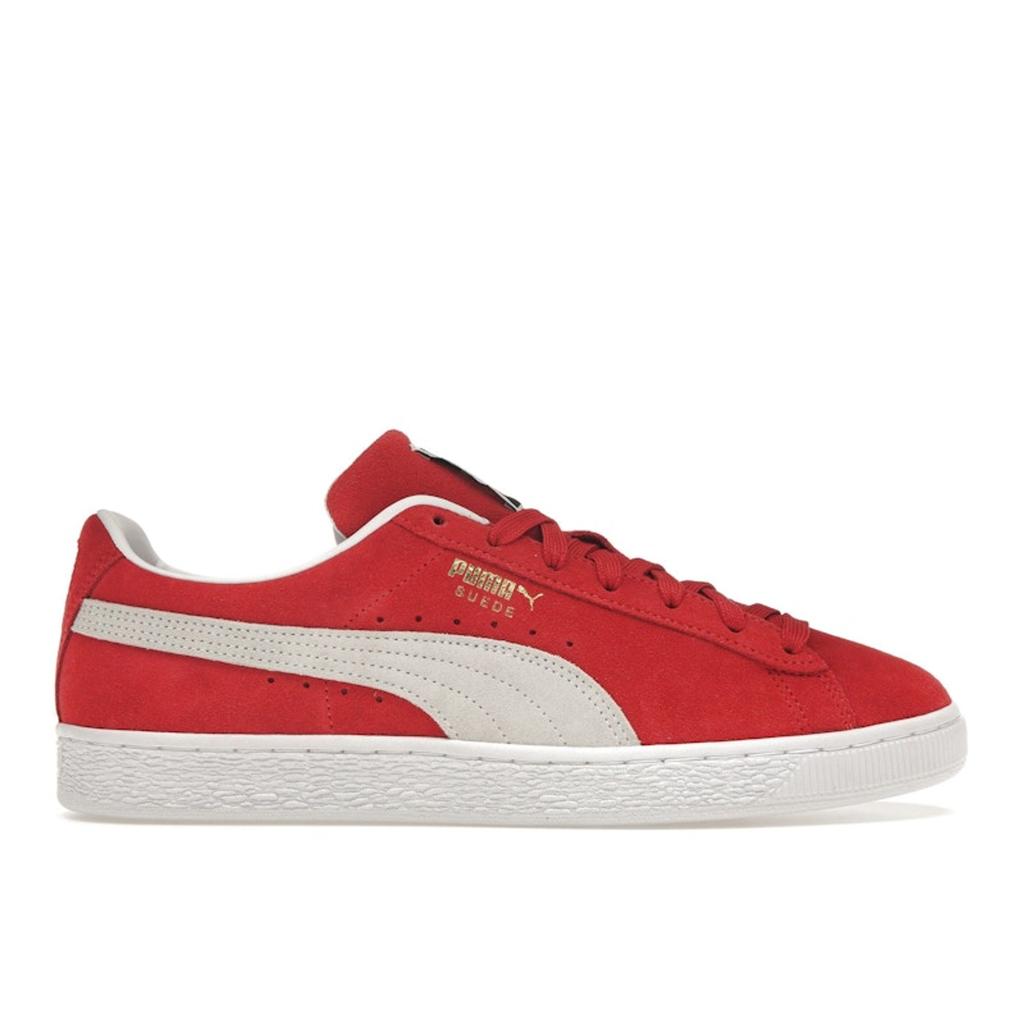 Puma Suede Classic 21 High Risk Red Unisex Sneakers Weiß 374915-02