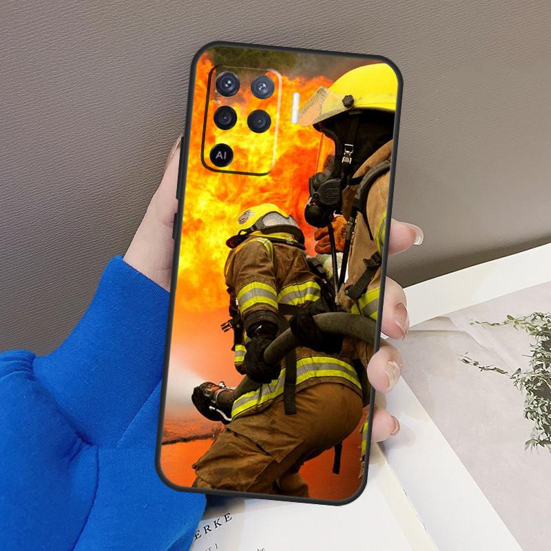 Firefighter Heroes Fireman Cover For OPPO A15 A16 A3S A5S A52 A72 A94 A74 A54 A83 A91 A93 A31 A5 A9 2020 A53 S Case