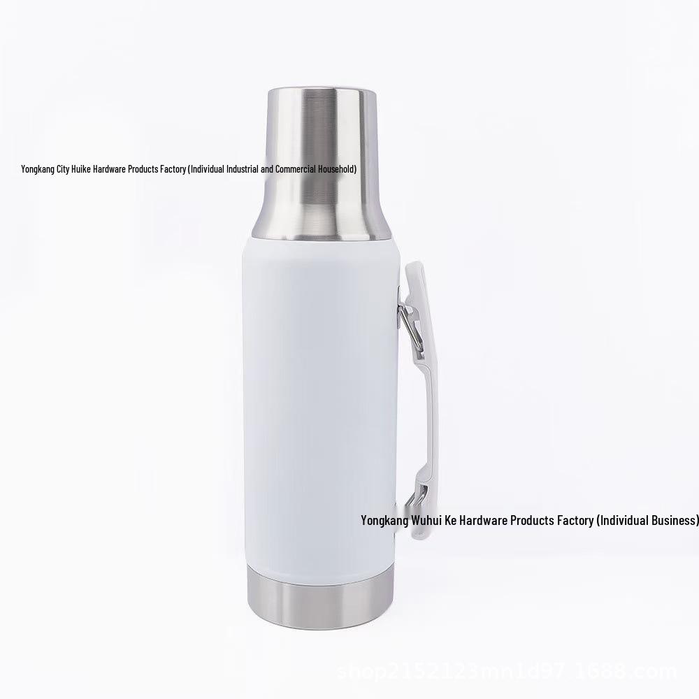 304 Stainless Steel Insulated Travel Cup with Handle - Large Capacity Hot Water Bottle