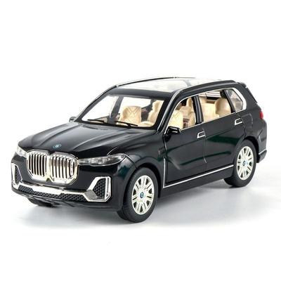 1/24 BMW X7 SUV Legierungsautomodell Druckguss- und Spielzeugfahrzeuge Metallspielzeugautomodellsammlung Ton- und Lichtsimulation Kinderspielzeuggeschenk