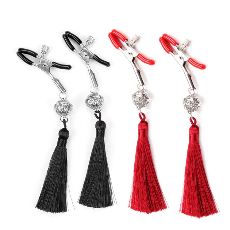 BDSM Flirting Tassel Bell SM Bondage Nipple Stimulation Clamp Sex Pleasure Adjustable Breasts Clip for Couples Sex Toys