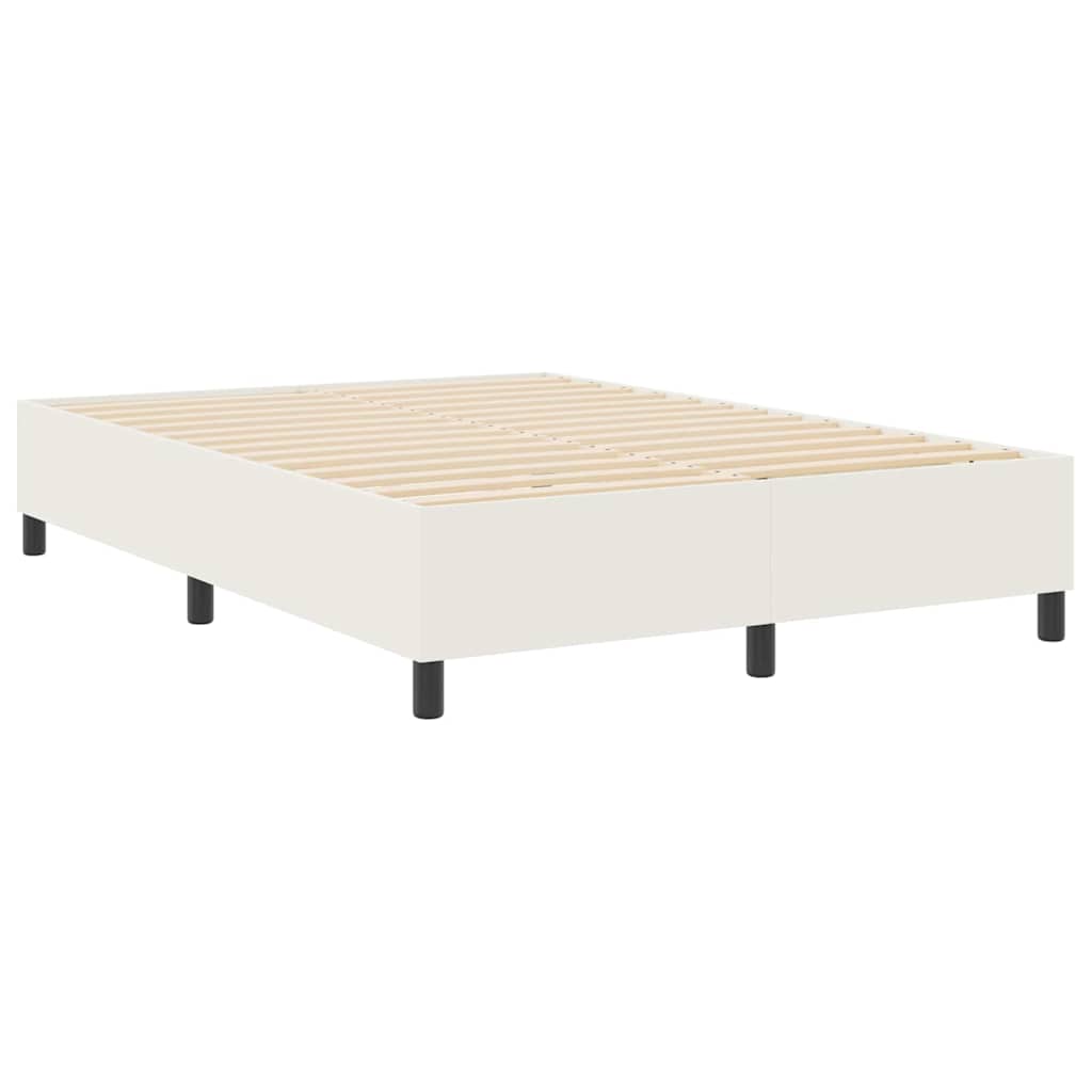 Platform Bed Frame Cream 160 x 200 cm Corduroy Fabric