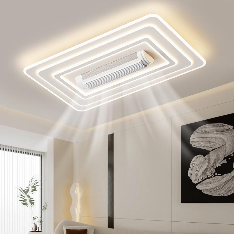 Customized Smart Leafless Ceiling Fan Light - Modern Tricolor with Voice Control for Living Room or Bedroom.