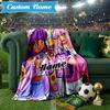 Custom Name Aphmau Candy Adventure Blanket Lightweight Ideal Bedding Blanket Perfect for Travel, Camping, Living Rooms, Sofas, Christmas Gift