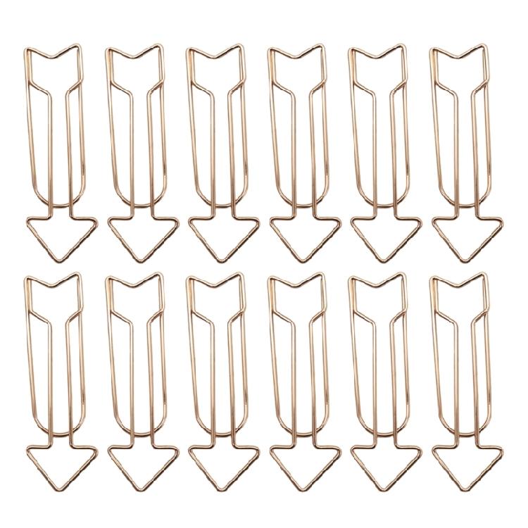 12Pcs Creative Paperclips Colored Metal Paper Clip Metal Bookmarks Clips for Display and Hanging Note Document Postcard