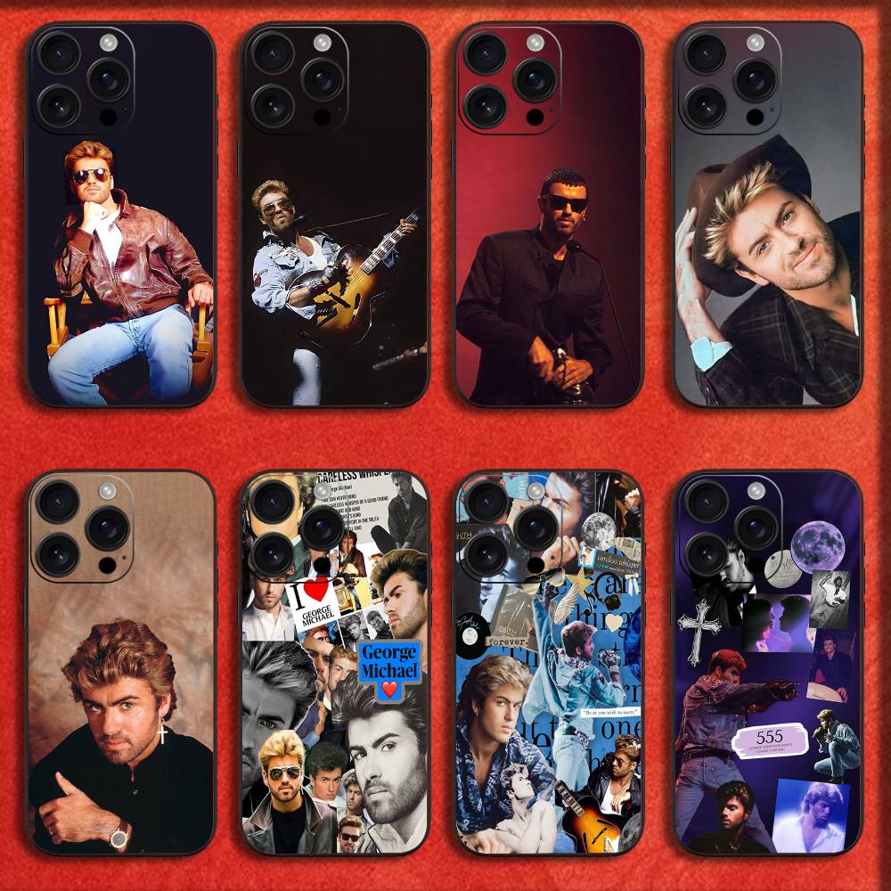 Singer G-George Michael Phone Case For iPhone 16,15,14,13,12,11,Pro,XS,Max,XR,Plus,E,Mini Black Shockproof Cover