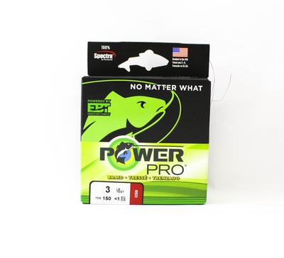 POWER PRO Braided Spectra Line 3lb X 150yds Red (7411)