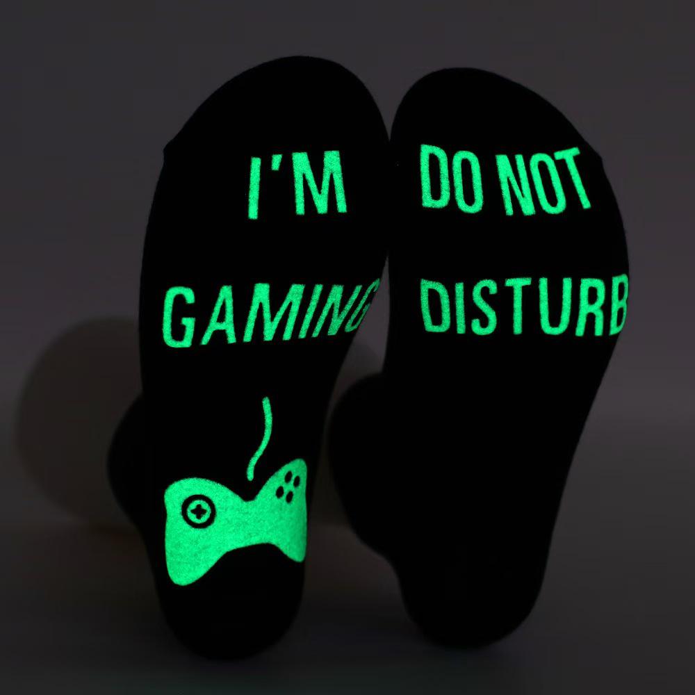Do Not Disturb I'm Gaming Letter Socks for Men - Fun Gamer Socks