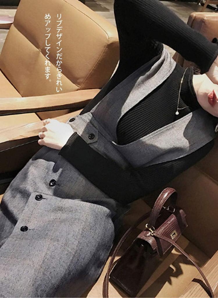 Yino Knit Dress Set Check Perfect for or Casual Wear Women's 2-Piece (Sweater + Dress), Pattern, Stylish, Slimming, Heathered, High-Waisted, Office,