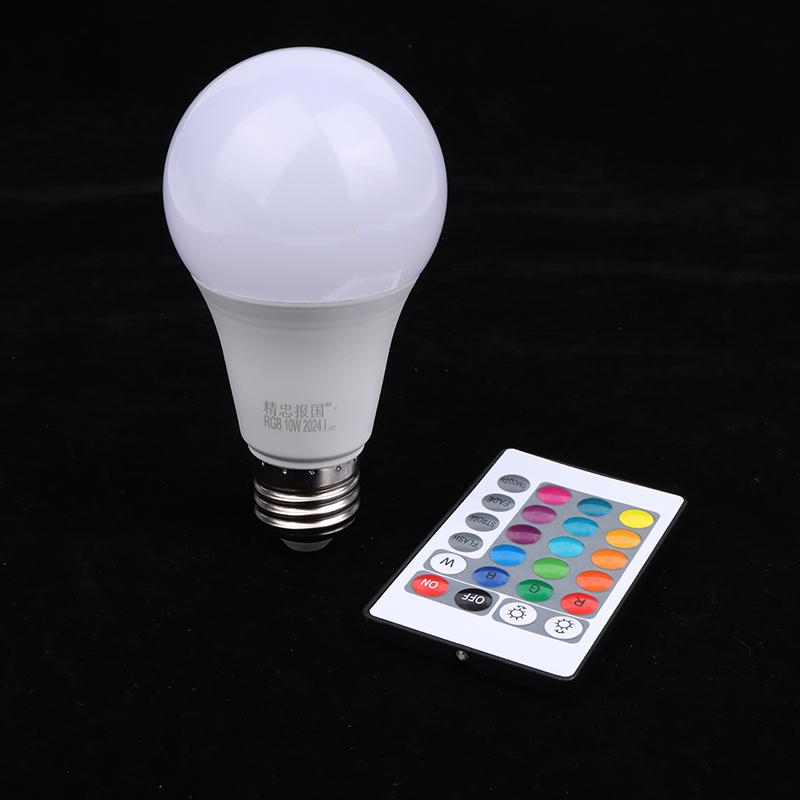 Spotlight Bulb E27 220V Rgb Led Light Bulb 5/7/10/15/20/30W Ir Remote Control Changeable Colorful Dimmable Rgbw Led Lamp