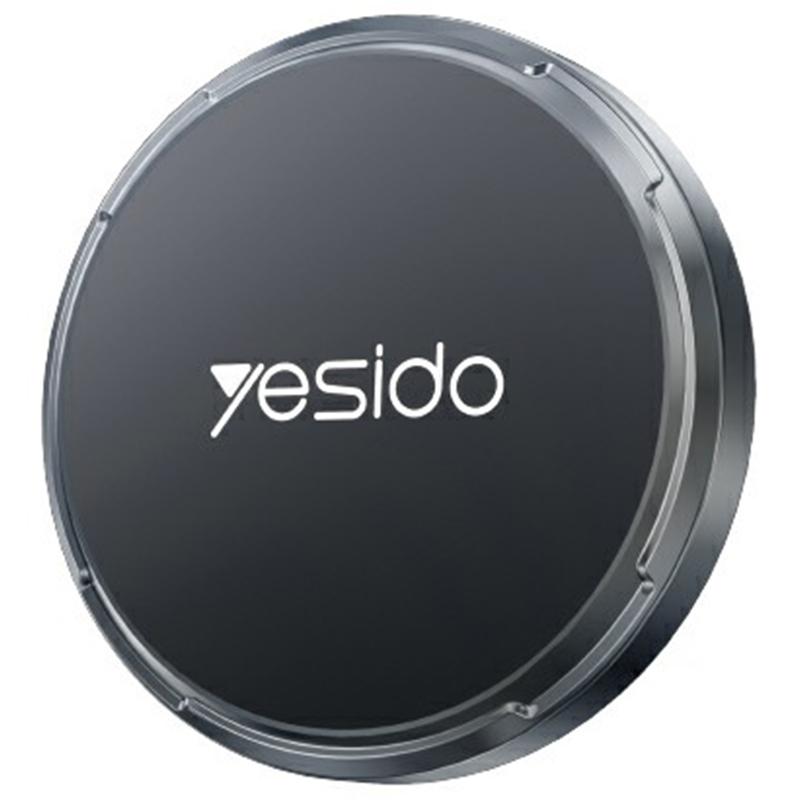 YESIDO C211 Round Magnetic Car Phone Holder Adhesive Zinc Alloy Cellphone Stand A