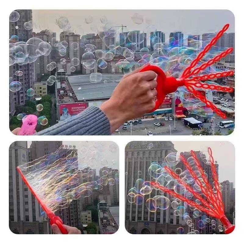 32-Hole Bubble Wand Toy: Outdoor Fun for Kids with Bubble Blowing Water Concentrate
