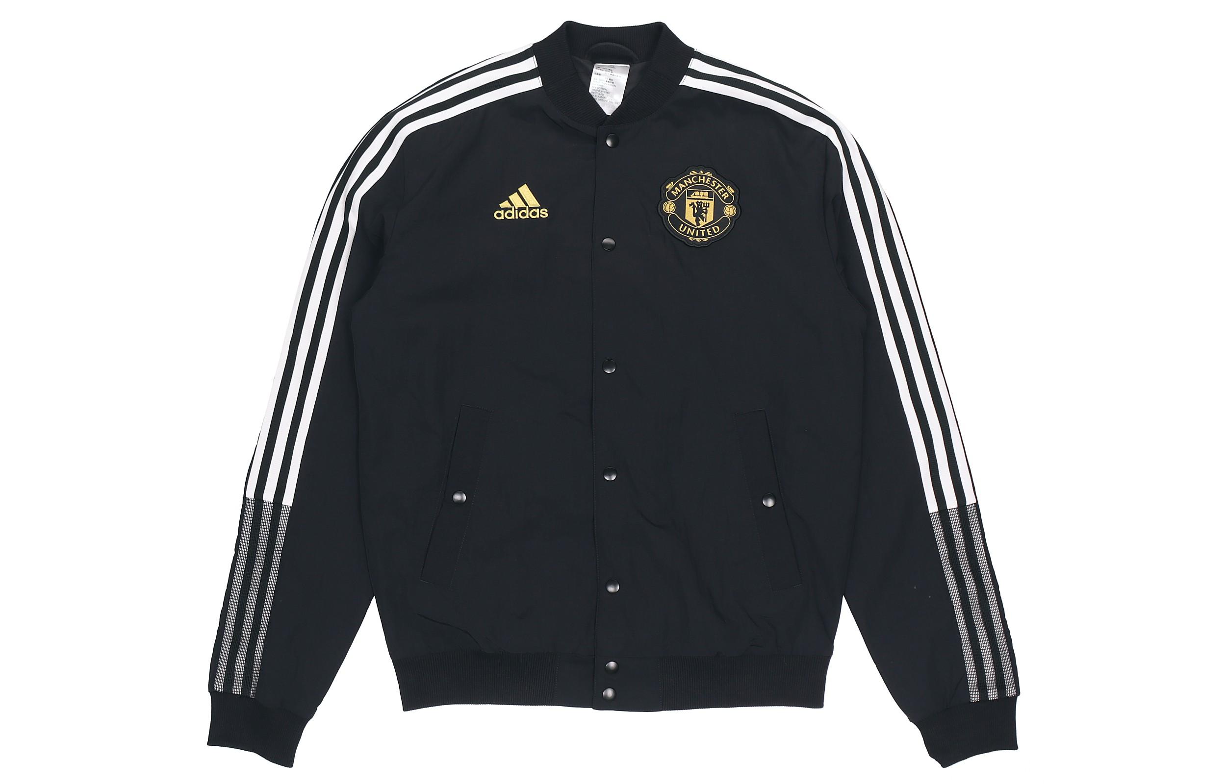 Adidas MUFC Jackets Men s Black Baseball Collar Moderate Pilot GU6960 L