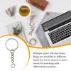 Key Chain Rings Screw Locking Hook Metal Link Ple Long Round Hanging Loops Tag Decoration Keepers Jewelry Accessories