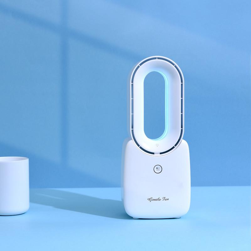 

Надтихий безлопатевий вентилятор з USB для дому, настільного комп ютера, зволожувач повітря з функцією розпилення та охолоджувач білий