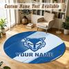 Round Rug Custom NameWarrington Wolves Pattern Non Slip Carpet Home Floor Decor