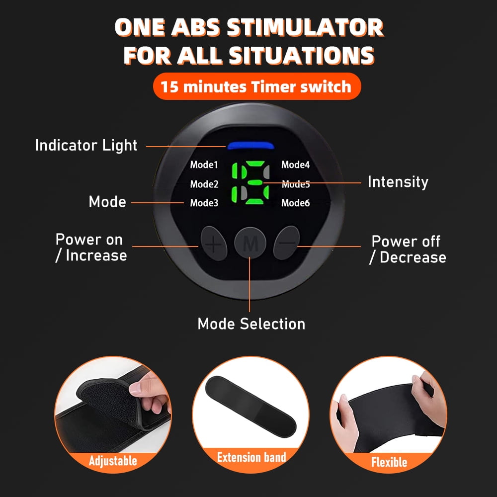 Abdominal Fitness Belt Abdomen Body Slimming Shaping Belt Trainer Electric Muscle Stimulator Weight Lost Fitness Equipment