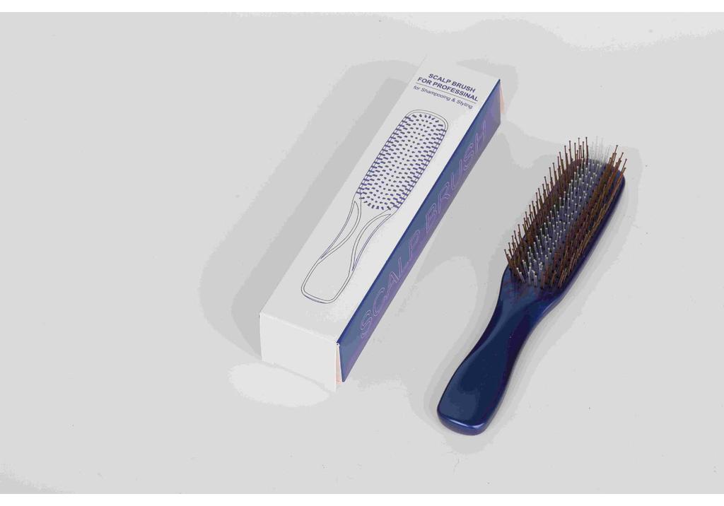 Dual-Use Fluffy Styling & Detangling Comb with Soft Fine Needles and Massage Feature