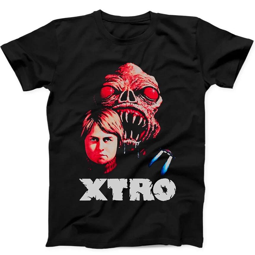 Xtro Film Хэллоуин Инопланетный Культ 80-х Научная Фантастика Ужасы Подарок Футболка Черная Футболка 130 3XL