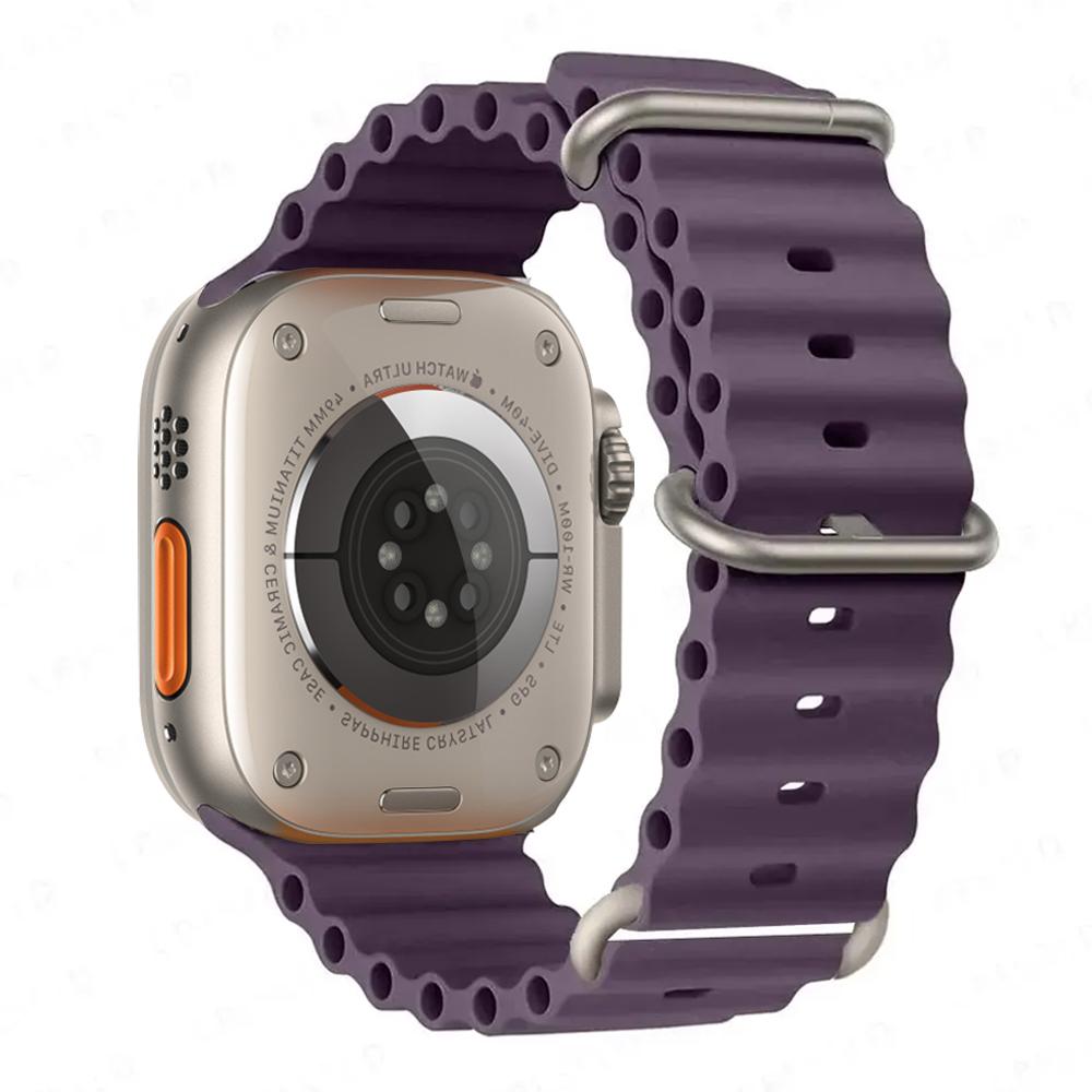 

Ocean Band for watch Ultra 3 Series 11 10 9 7 8 6 SE 49mm 45mm 46mm 42mm 44mm 40 41 Silicone bracelet correa iWatch Strap 40mm 41mm S10-42mm вишня