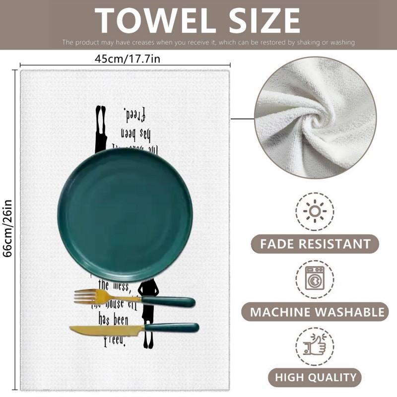 Microfiber Kitchen Towel Dishcloth Cleaning Cloth Washing Dishes Countertop Wiping Non Scratch Absorbent Multi Use Household Utility