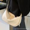New Simple Bag Female Moon Underarm Oily Skin Trendy Super Soft Shoulder Dumpling Bag Premium Texture Messenger Bag
