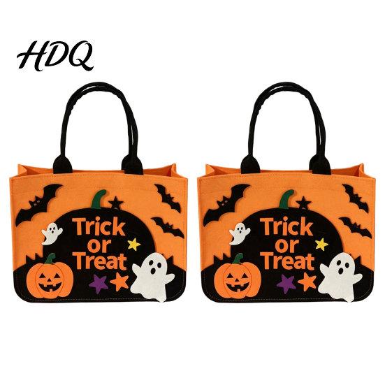 Halloween Party-Mitgebsel-Tasche Süßes oder Saures Tasche Filz-Goodie mit Kürbis