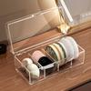 Clear Makeup Brush Holder Plastic Cosmetic Storage Box Durable Transparent Storage Box  Living Room