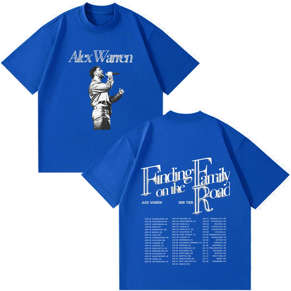 Alex Warren 2026 Tour Graphic Merch T Shirts Unisex Unisex Fashion Vintage Tshirts Short Sleeve Cotton Loose Gothic Punk T Shirts