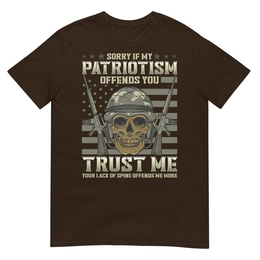 Patriotic Veteran Usa Flag American Military War Hero Skull Tshirt