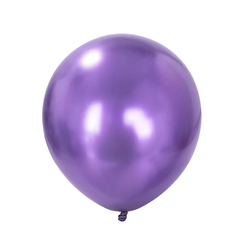 

10/20/30 шт. 5/10/12 дюймов металлический шар хромированный металлический шар жемчужный латексный шар цветной с днем рождения украшение украшение для вечеринки 50PCS&10inch фиолетовый