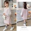 VNGOLERRY Lace Long Korean Cute Formal School Entrance Sizes 160 Girls' Dress, Children's Clothing, A-Line Dress, Sleeves, Style, Summer, Autumn,