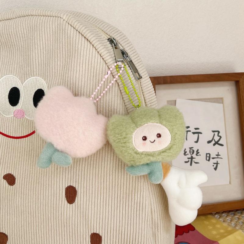 Porte-clés Peluche Kawaii Dessin Animé Tulipe Douce Poupée Fleur Roulée Décoration Pendentif Sac Porte-clés Voiture Accessoires Porte-clés Cadeaux Fille
