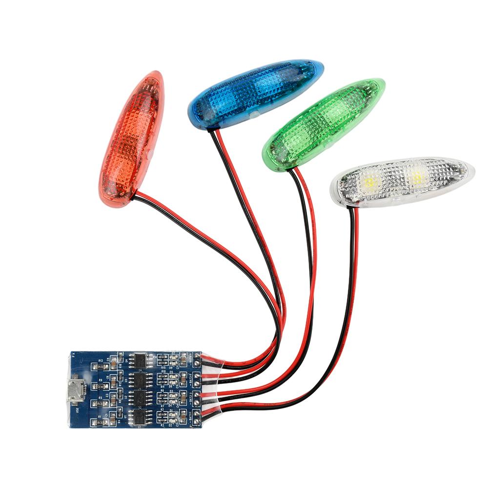 Wireless Navigation Light Rechargeable 4 modes Strobe LED Lights for RC Airplane Hobby Plane Drone Car Boat Toy Part