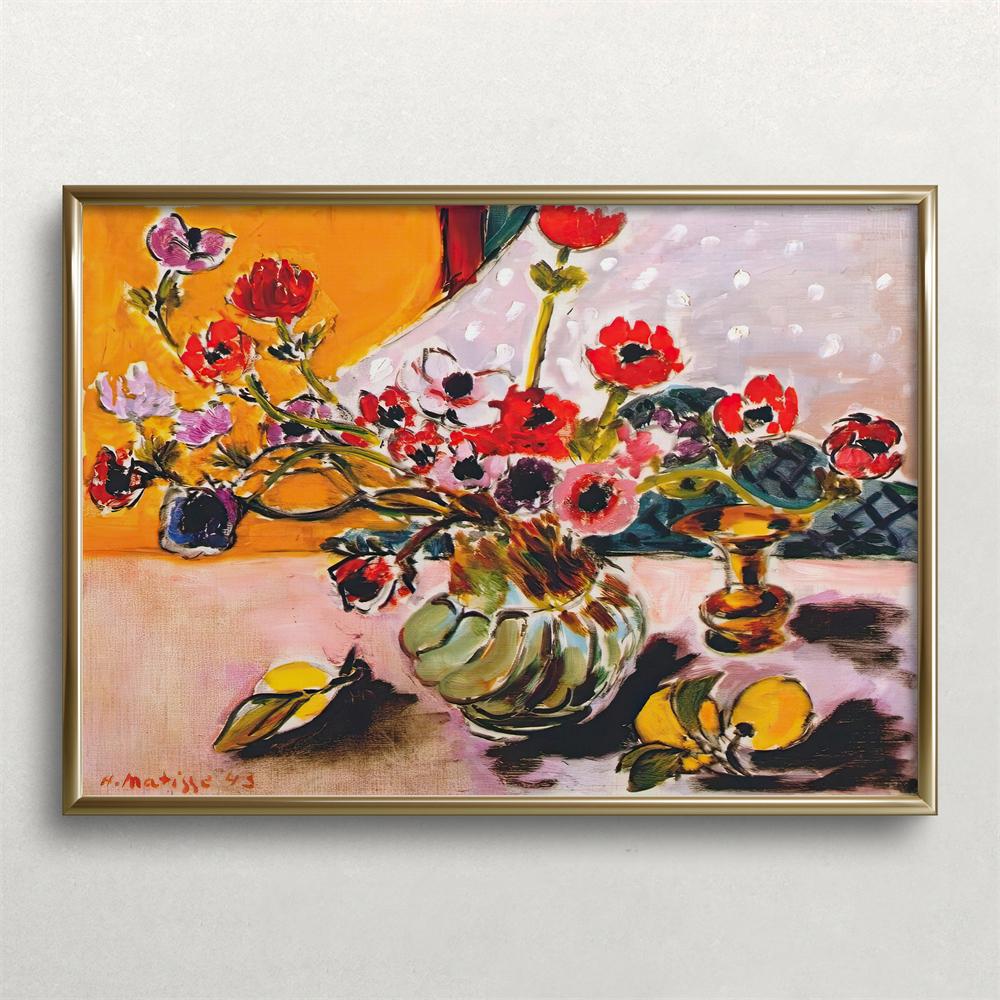 Henri Matisse Les Pivoines Prints Modern Floral Art Poster Fauvism Painting Print Colorful Wall Decor Botanical Canvas Painting