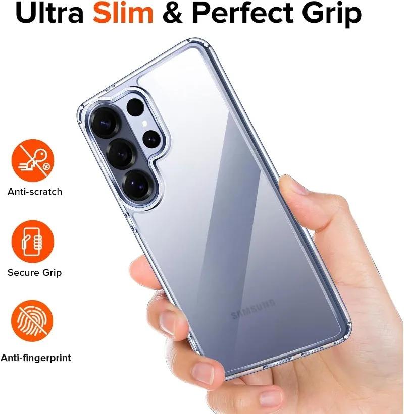 Crystal Clear Transparent TPU Phone Case for Samsung Galaxy S26 S26Plus S26Ultra Soft TPU/Hard PC Protective Cases Accessories