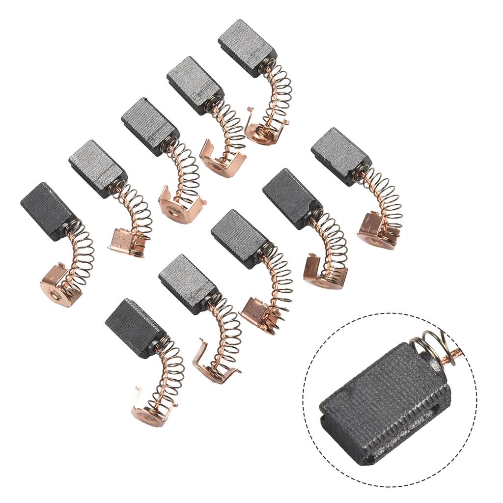 10 Pack Carbon Brushes 5x8x12mm for Angle Grinder G720 to Enable Motor Brush Replacement and Operational Consistency