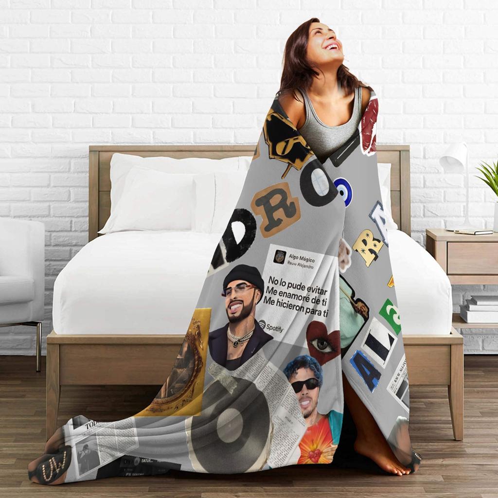 Rauw Alejandro Singer Rapper Merch Blanket Super Soft Warm  Throw Blankets for Bed 50x60 Inches Multiple Sizes Bedspread
